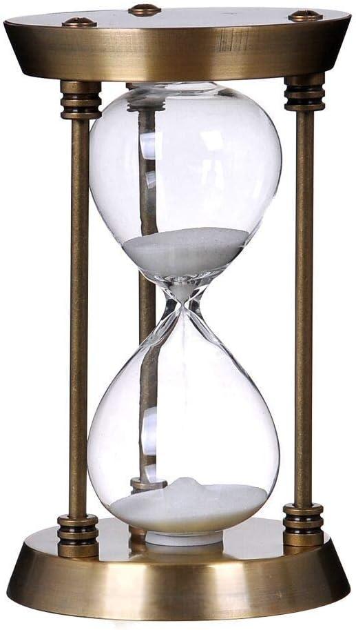 Bellaware 60 Minute Metal Hourglass Sand Timer, Decorative Large Size Sand Clock (Bronze)