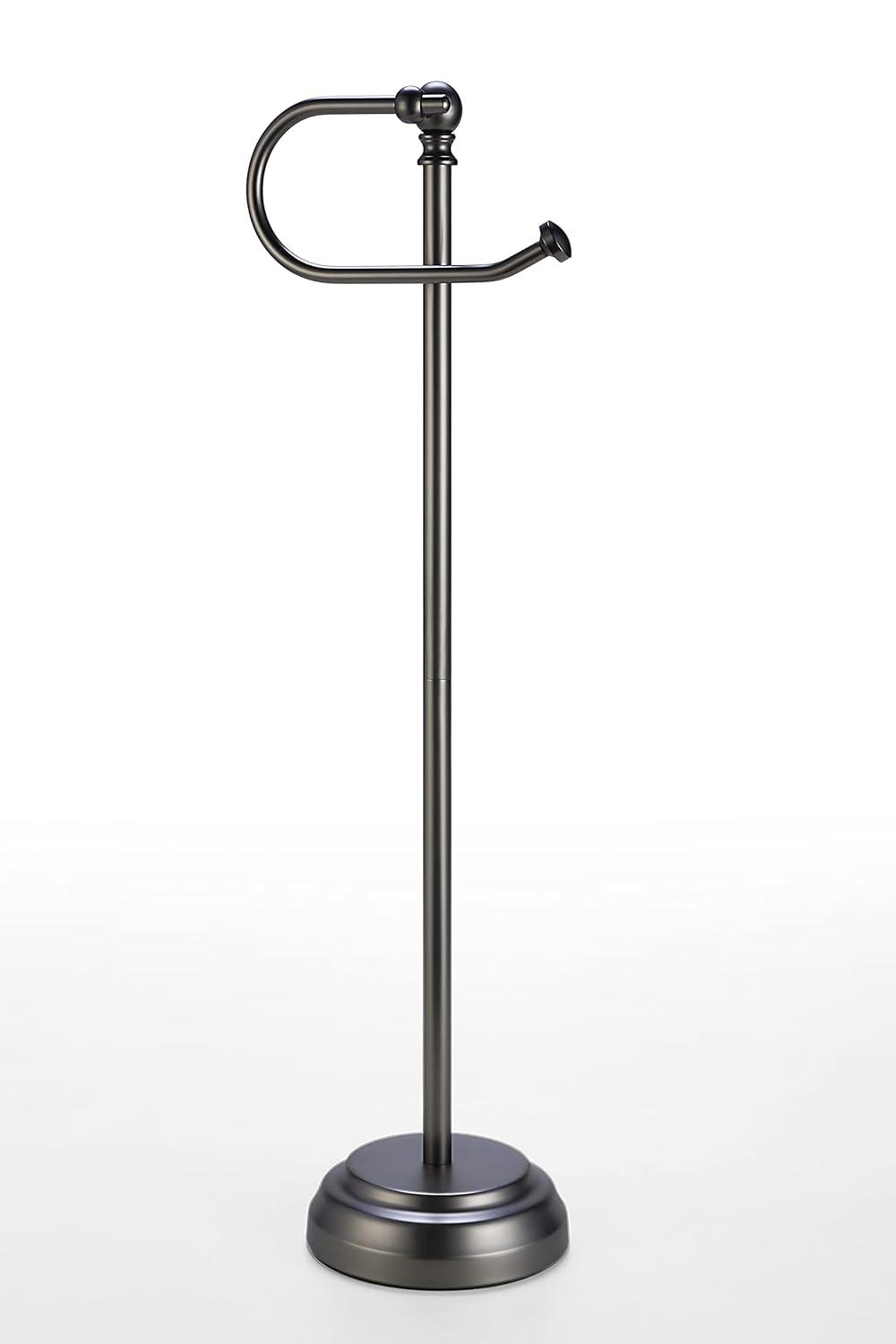 SunnyPoint Bathroom Free Standing Toilet Paper Roll Holder Stand WF-HLS-KD-02BN