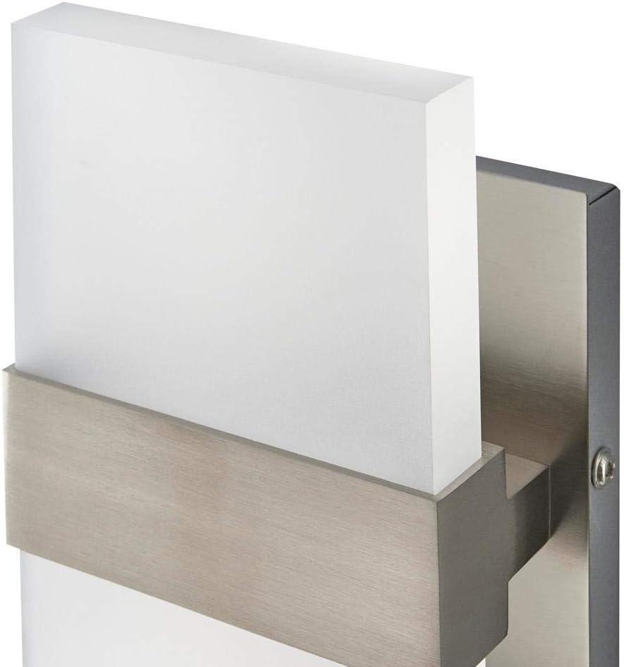 Brushed Nickel Frosted Acrylic 2-Light LED Sconce