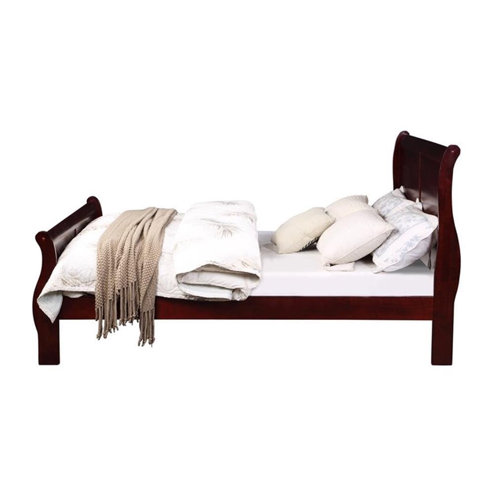 Acme Simple Relax Queen Bed, Brown Cherry Finish