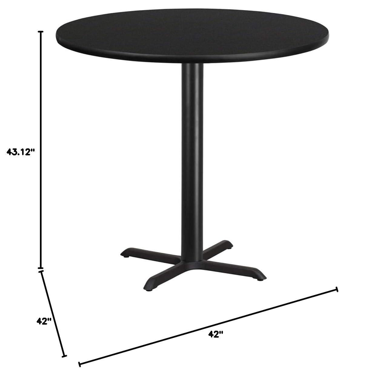 Flash Furniture Carrus Round Laminate Table Top with Height Table Base
