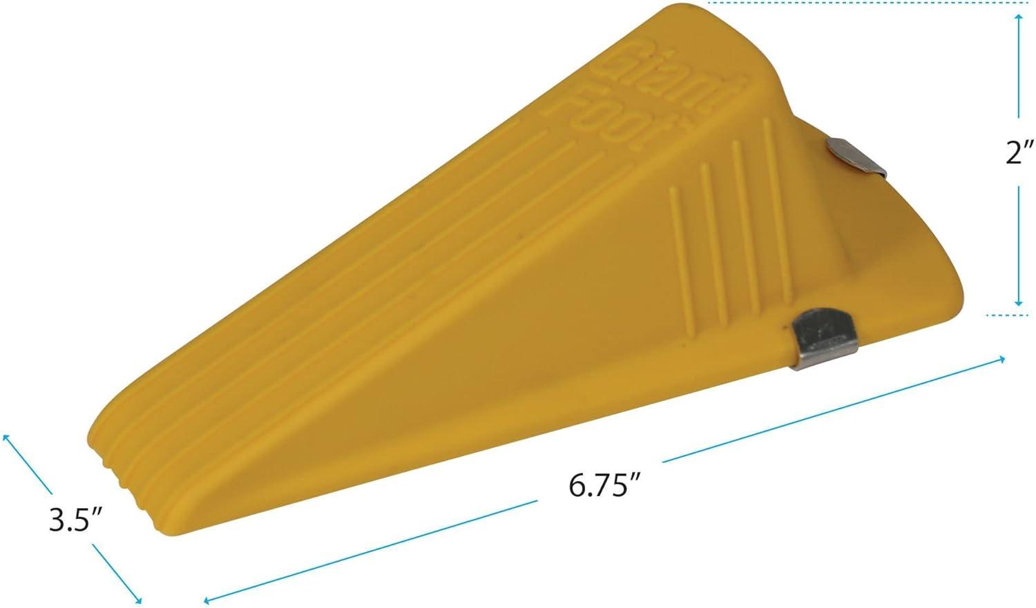 Fluorescent Yellow Magnetic Rubber Doorstop Wedge