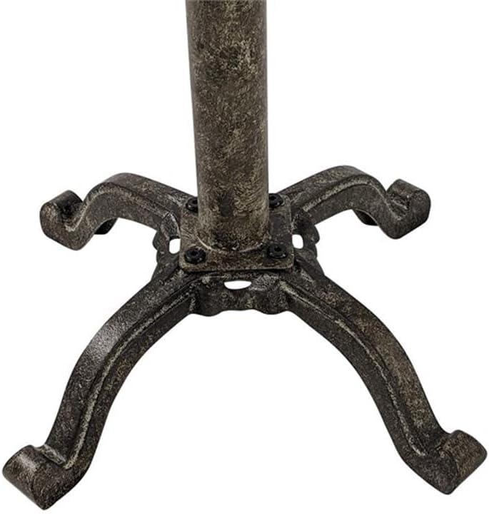 Carolina Living Colton Adjustable Vintage Table Natural Driftwood/Aged Iron: Mango Wood, Iron Frame, 30 Day Warranty