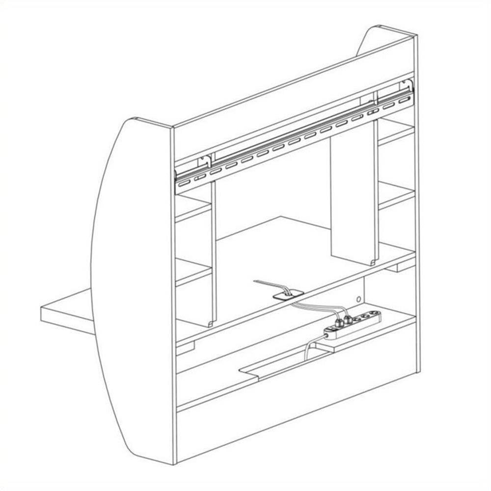 Prepac Floating Desk - Versatile Wall Mounted Desk for Small Spaces, Efficient Computer Desk with Storage, Black Wall Desks, Perfect for Modern Homes