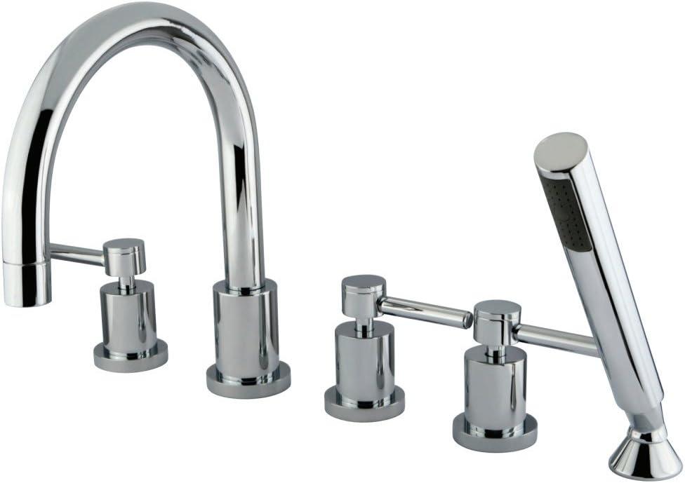 Polished Chrome 5-Piece Roman Tub Faucet with Hand Shower