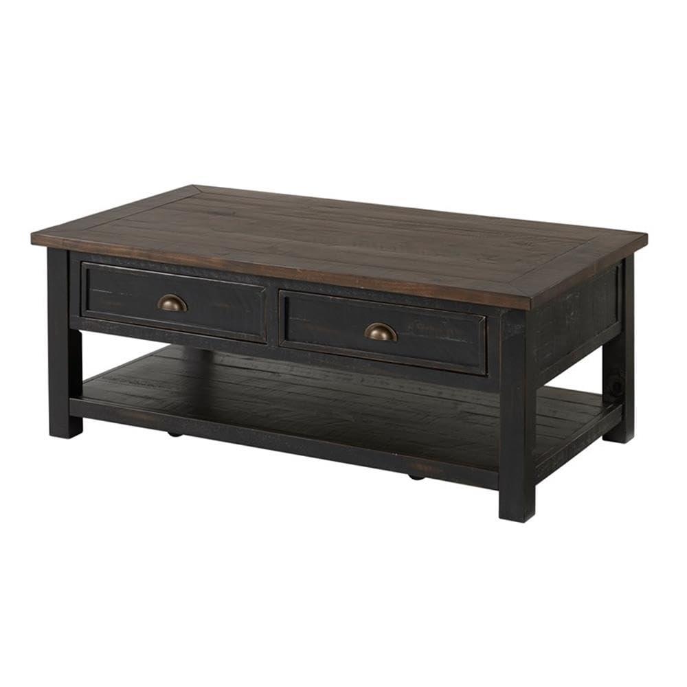 Martin Svensson Home Monterey 50" Coffee Table, Black and Brown