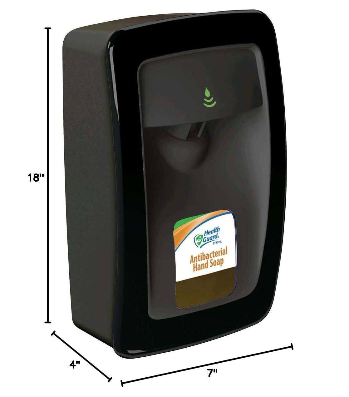 Black Automatic Wall Mount Soap Dispenser with Trim