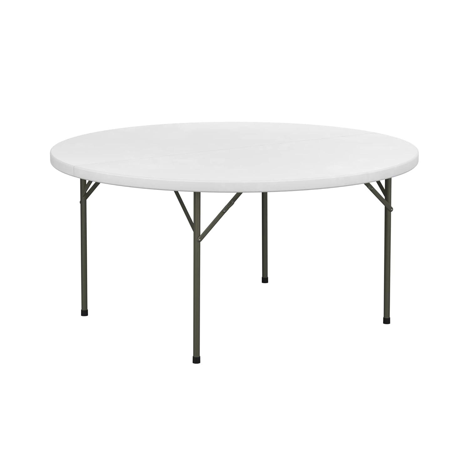Norwood Commercial Furniture Round Blow-Molded Plastic Indoor/Outdoor Folding Training Table