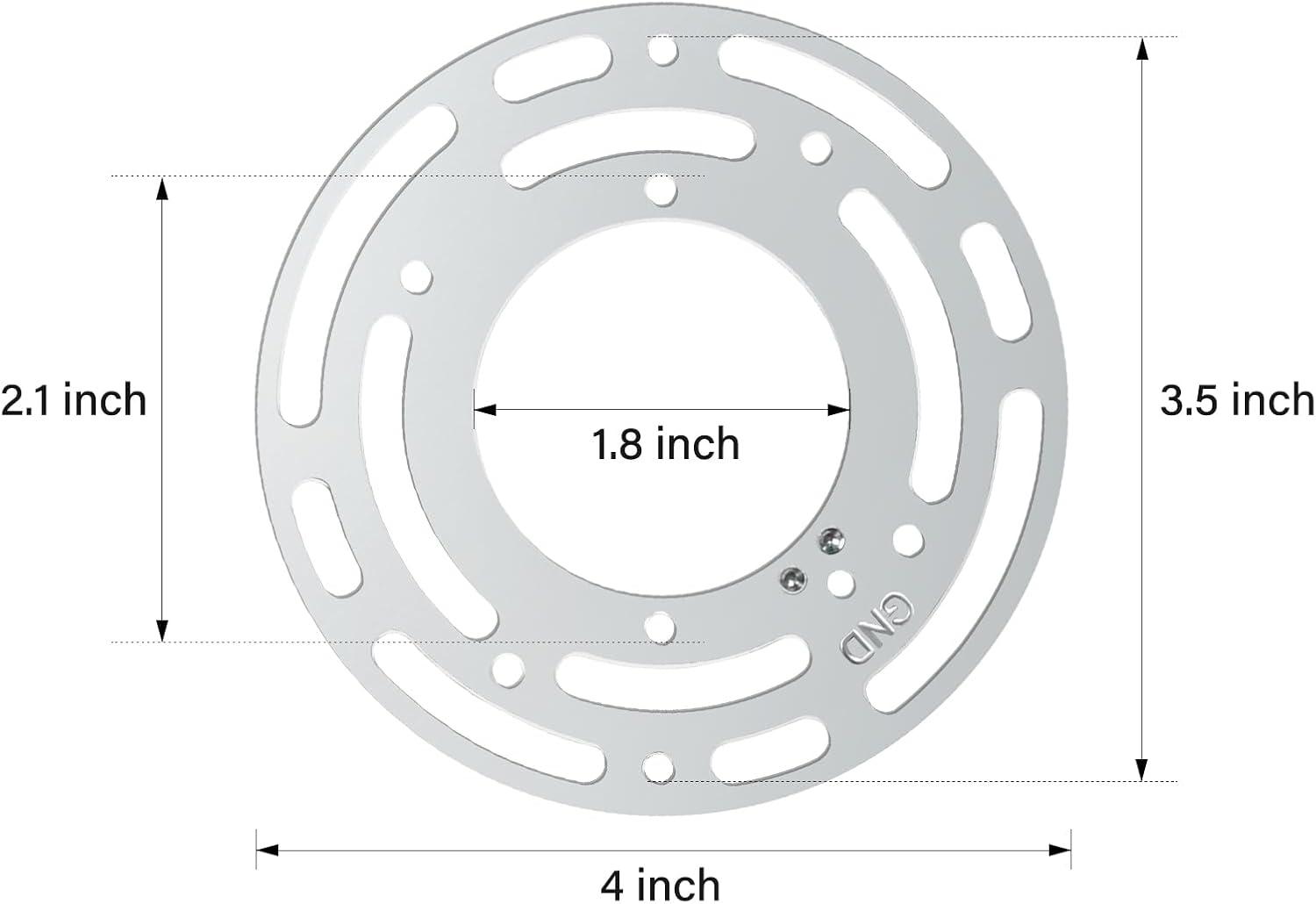 2 Pack Universal Light Fixture Mounting Bracket, 4 Inches Diameter Steel Round Light Crossbar, Mounting Bracket for Wall Light, Ceiling Light, Chandelier