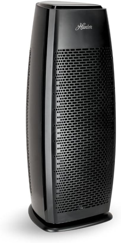 Hunter Fan HP600 Tall Tower Air Purifier, Black