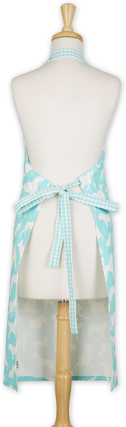 Design Imports Aqua Dog Print Chef Apron