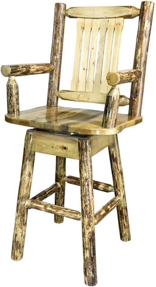 Glacier Country Collection Counter Height Swivel Captain's Barstool