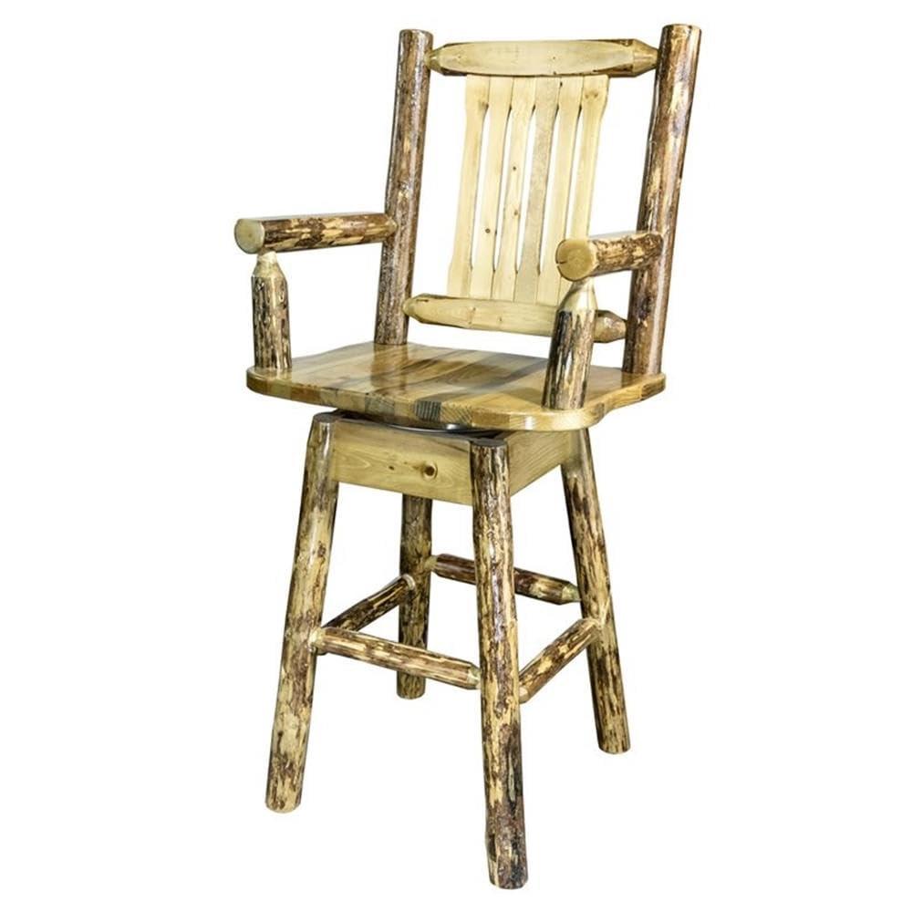 Glacier Country Collection Counter Height Swivel Captain's Barstool