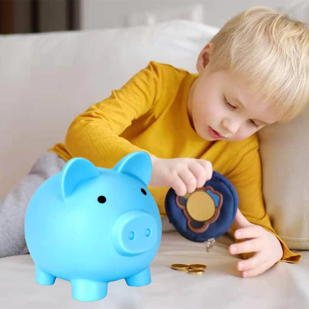 Piggy Bank for Sbrvaniy Piggy Coin Banks for Boys and Girls My First Unbreakable Plastic Money Bank S/M/L Size Decoration Savings Christmas, Easter, Birthday Gift