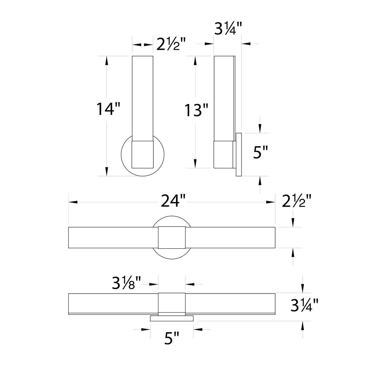 LED Armed Sconce