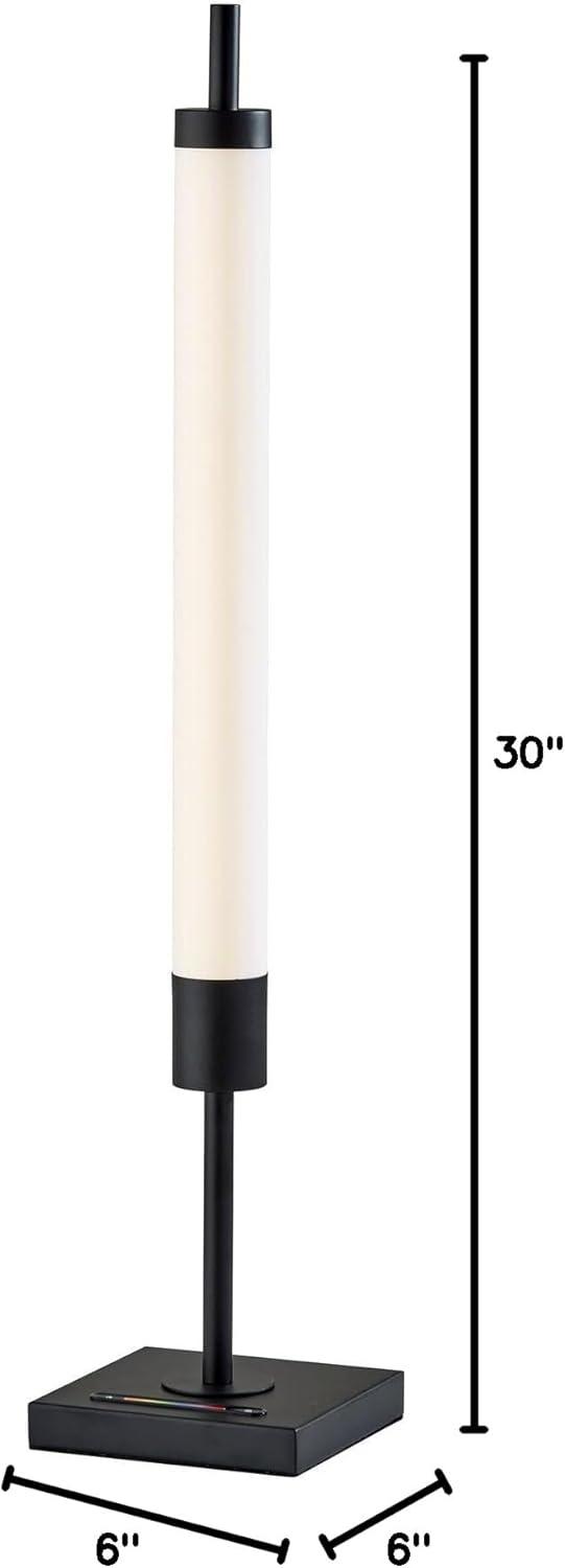 Collin LED Table Lamp Black with Touch Switch & RGB Spectrum - Adesso
