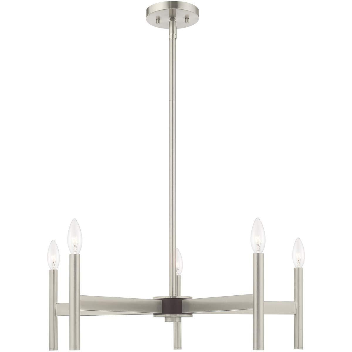 Livex Lighting Copenhagen 5 - Light Chandelier in  Brushed Nickel