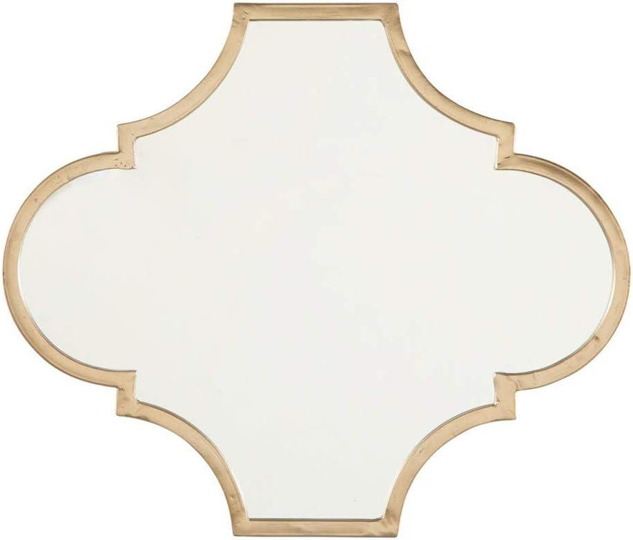 Gold Quatrefoil Contemporary Accent Mirror