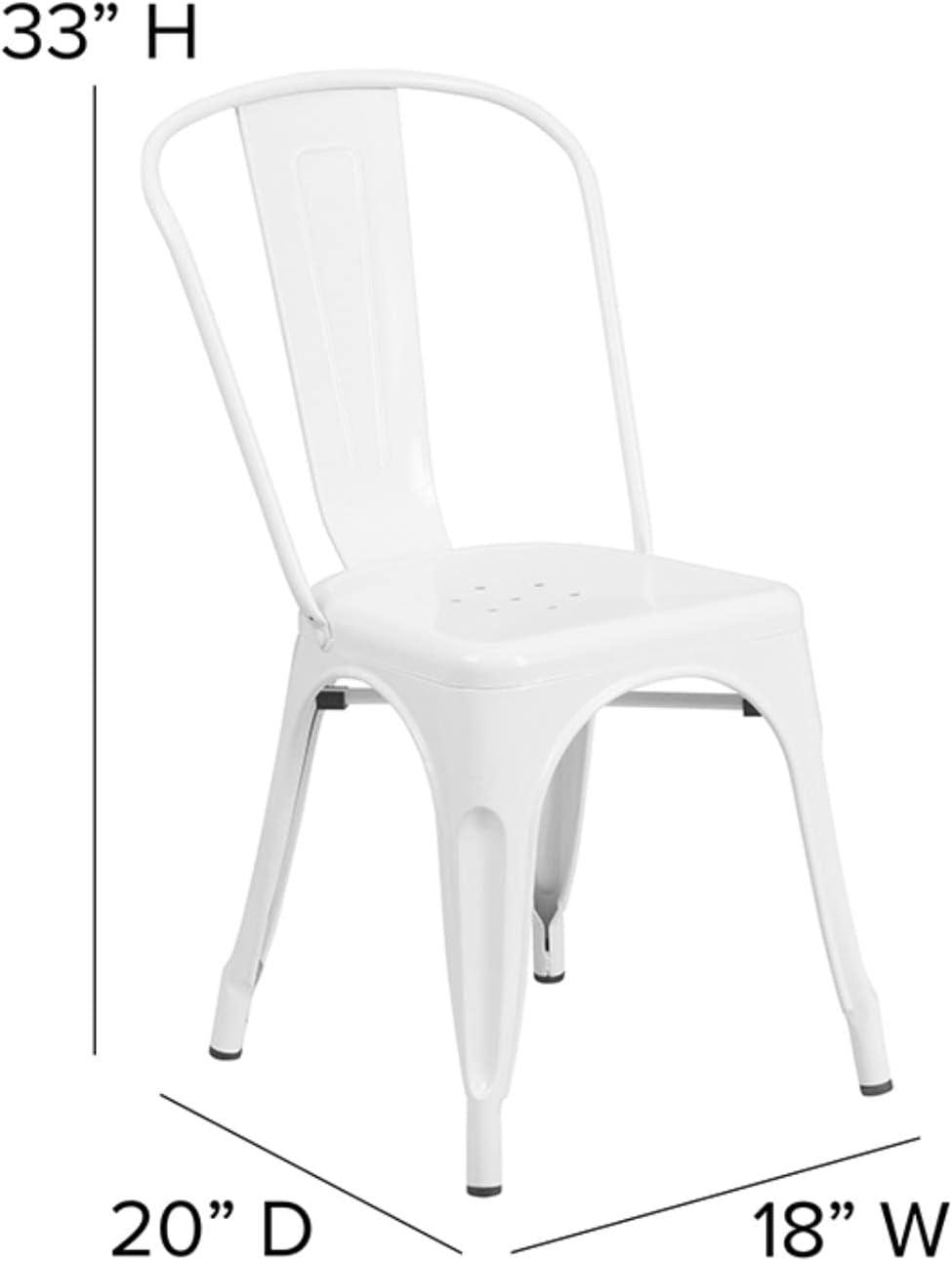 Flash Furniture Commercial Grade Metal Indoor-Outdoor Stackable Chair