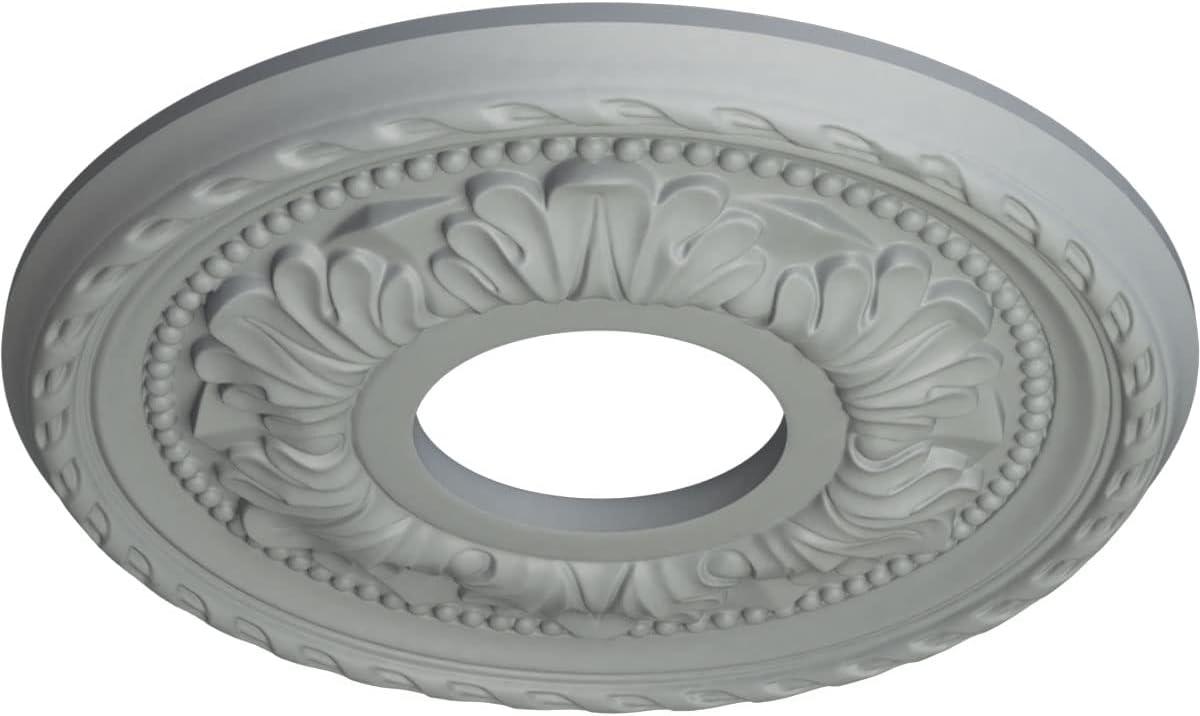 Ekena Millwork 11 3/8"OD x 3 5/8"ID x 7/8"P Palmetto Ceiling Medallion (Fits Canopies up to 4 1/2")