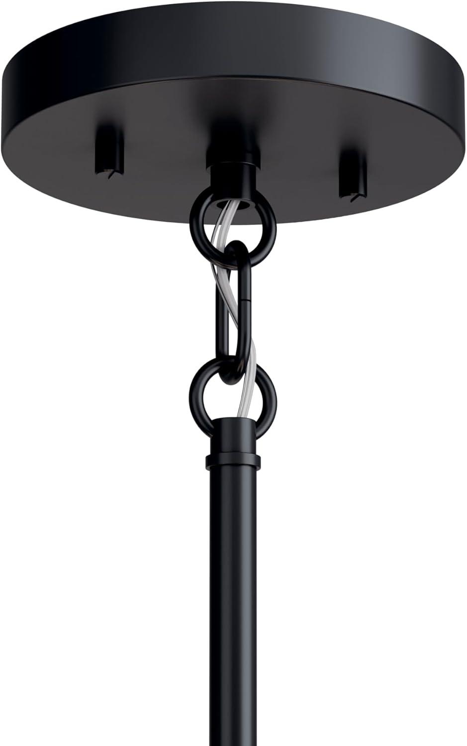 Black 6-Light Modern Candle Chandelier