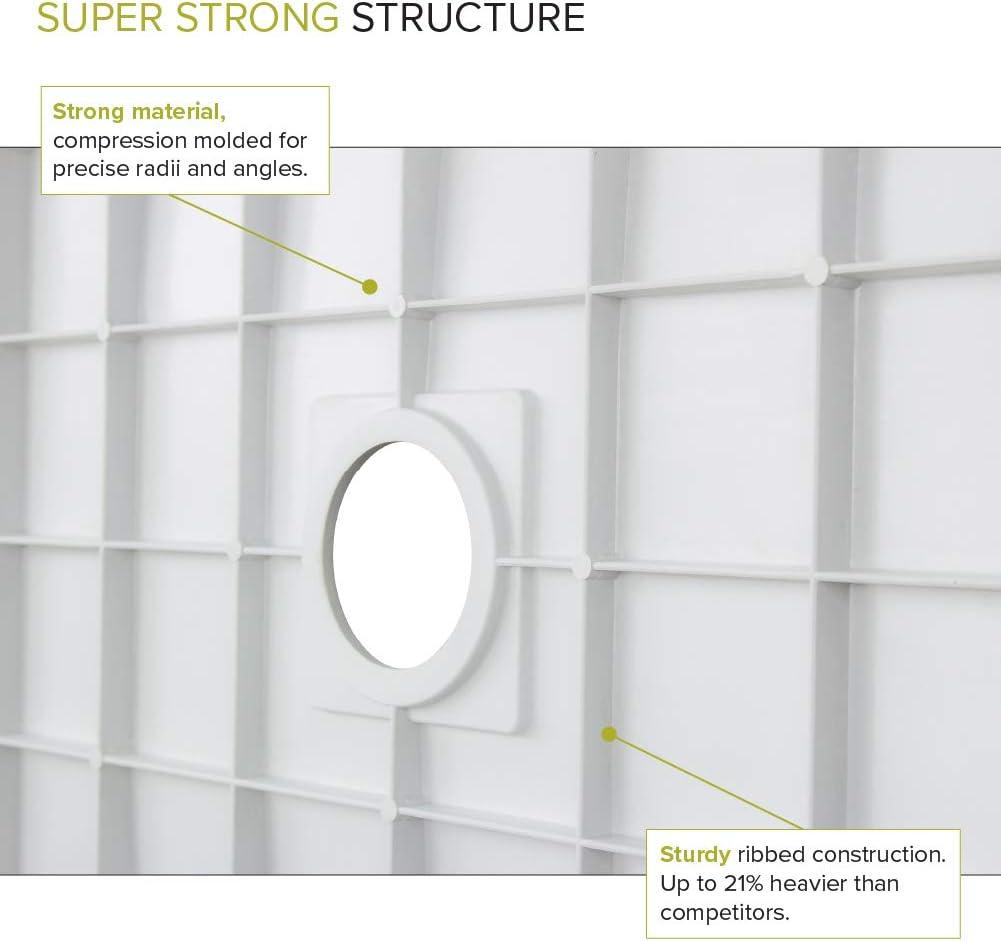 Transolid 48" x 32" White Transtone Shower Base