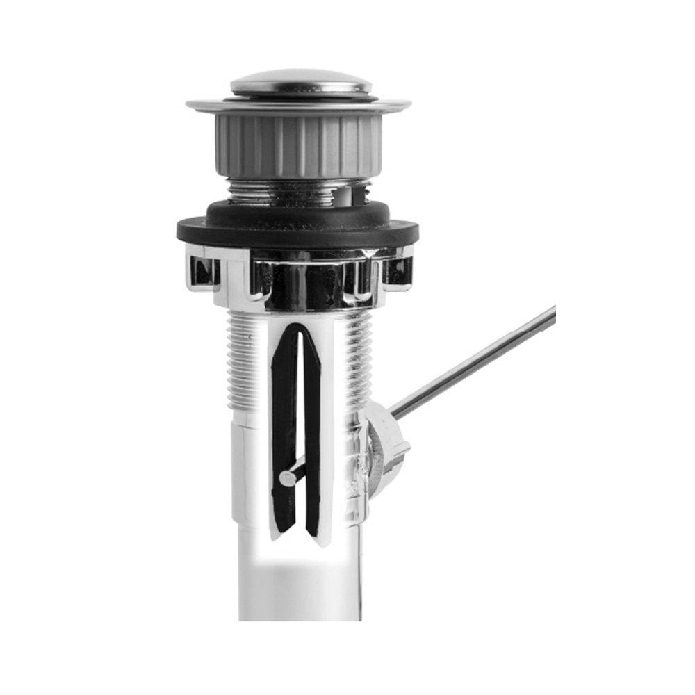 Gray ABS Bathroom Sink Pop-Up Drain with Antique Brass Finish