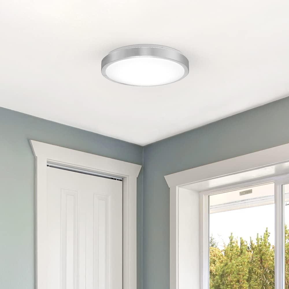 Luvoni by Maxxima 13 in. Smart WiFi LED Round Flush Mount Ceiling Light, Dimmable, CCT 2000K-5000K, 1500 Lumens