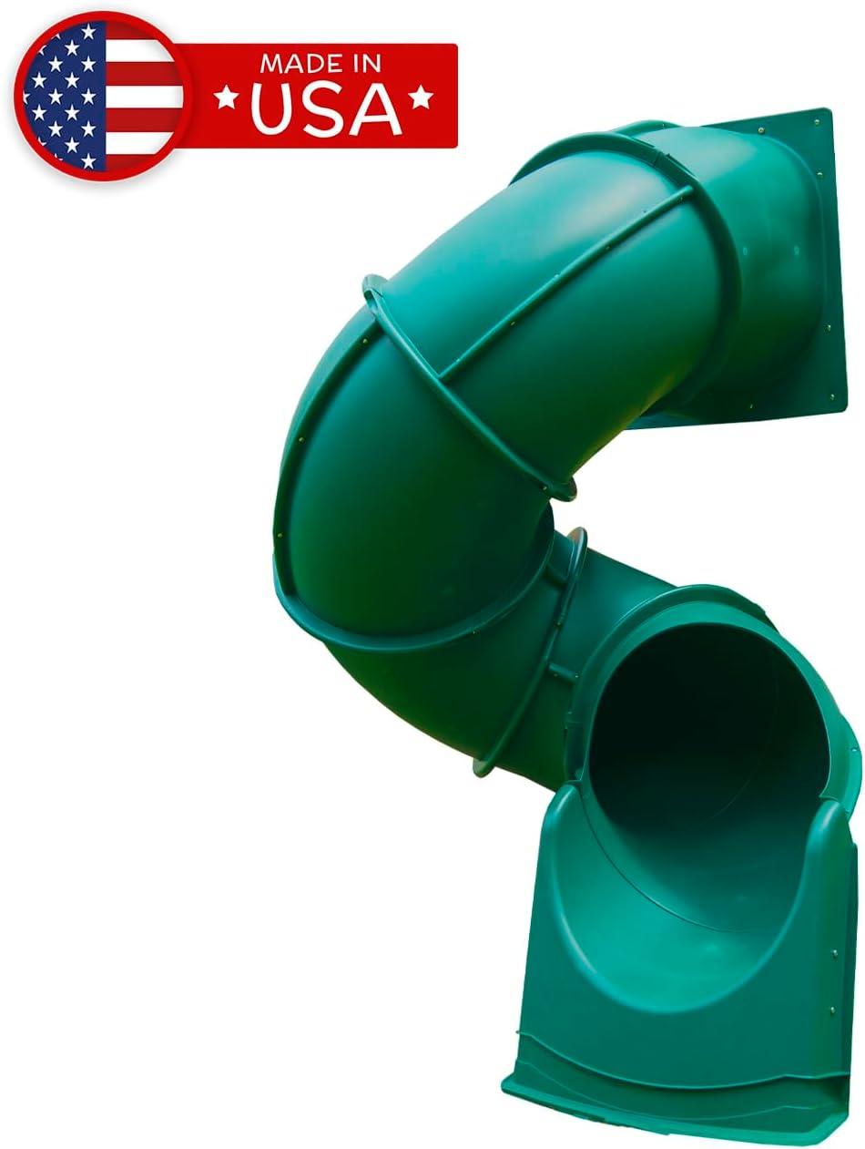 Swing-N-Slide Plastic Quick Connect 5' Turbo Tube for 5 Foot Deck Height Swing Set Play Decks, Green