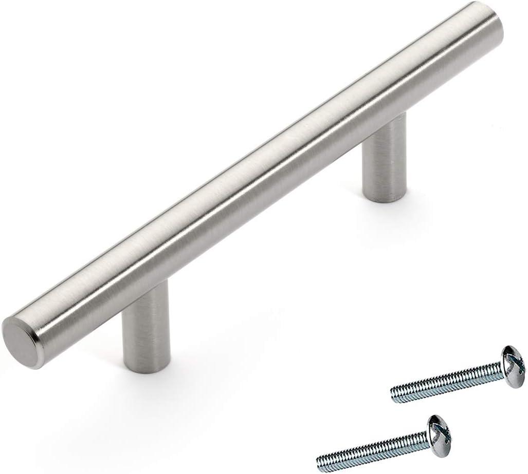 Satin Nickel 5-3/4" Modern Bar Cabinet Pull