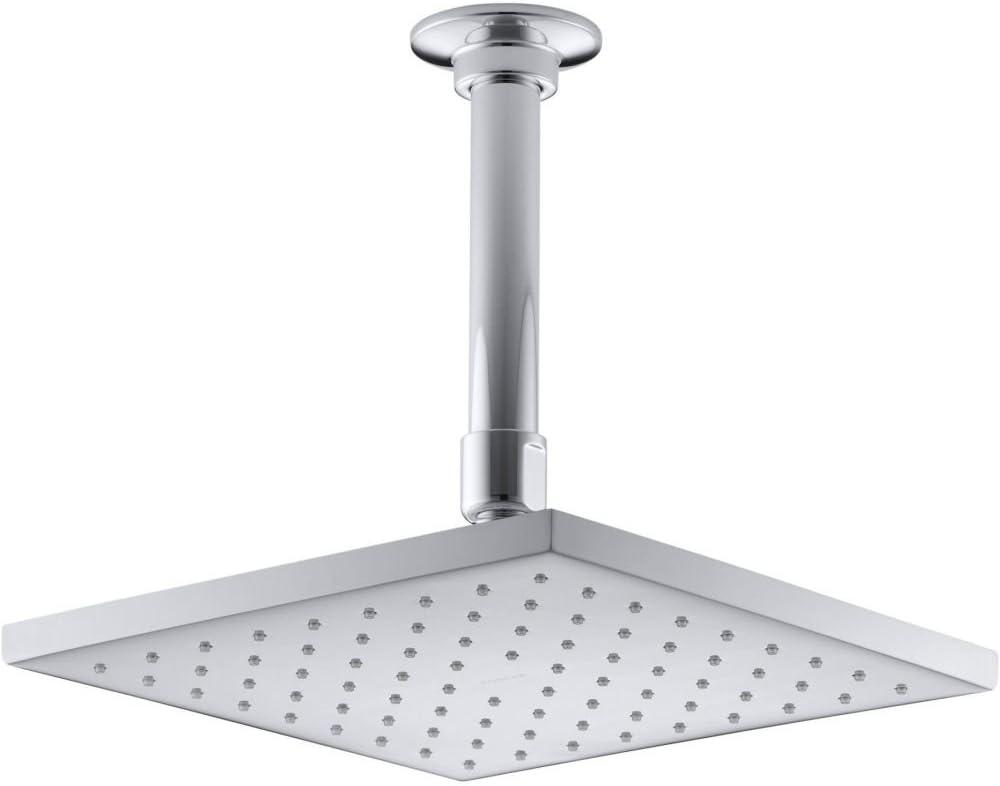 Contemporary Square 8" Rainhead with Katalyst Air-Induction Spray, 2.5 Gpm