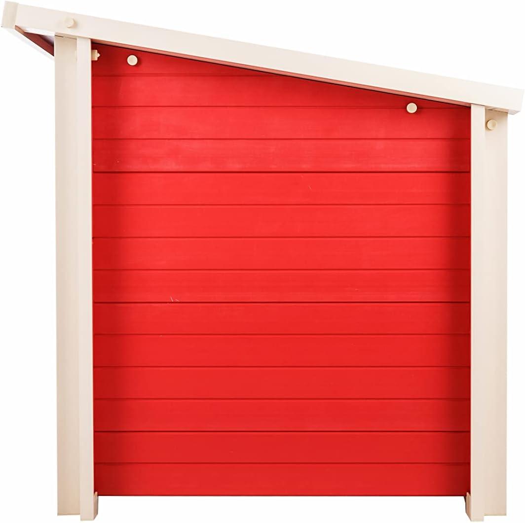 New Age Pet® ECOFLEX® Red Fontana Chicken Barn, Eco-Friendly and Non-Toxic Urban Coop for 2-3 Chickens, Easy Assembly, with Nesting Box and Roosting Bars, Moisture and Odor Resistant