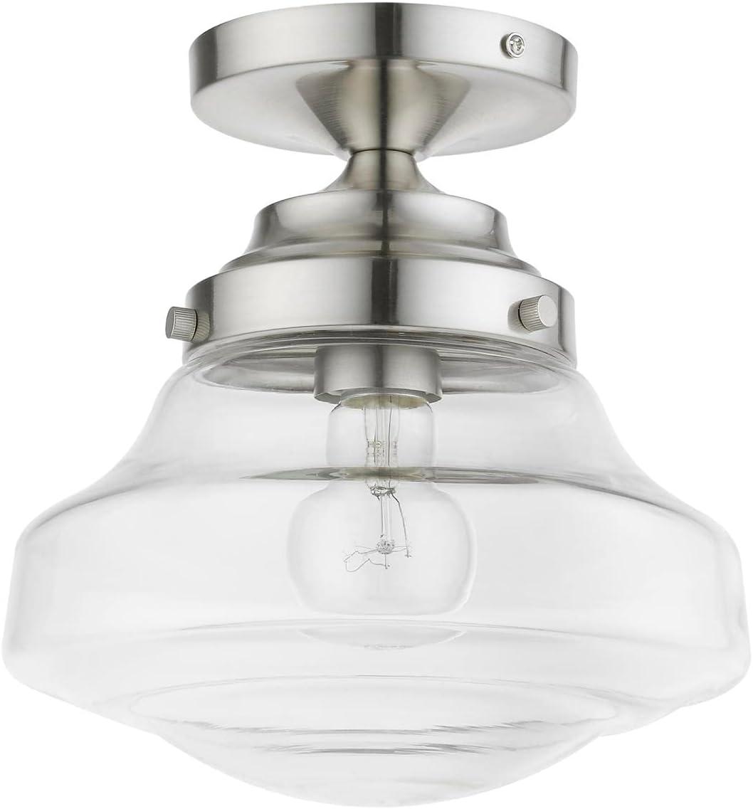 Livex Lighting Avondale 1 - Light Semi-Flush Mount in  Brushed Nickel