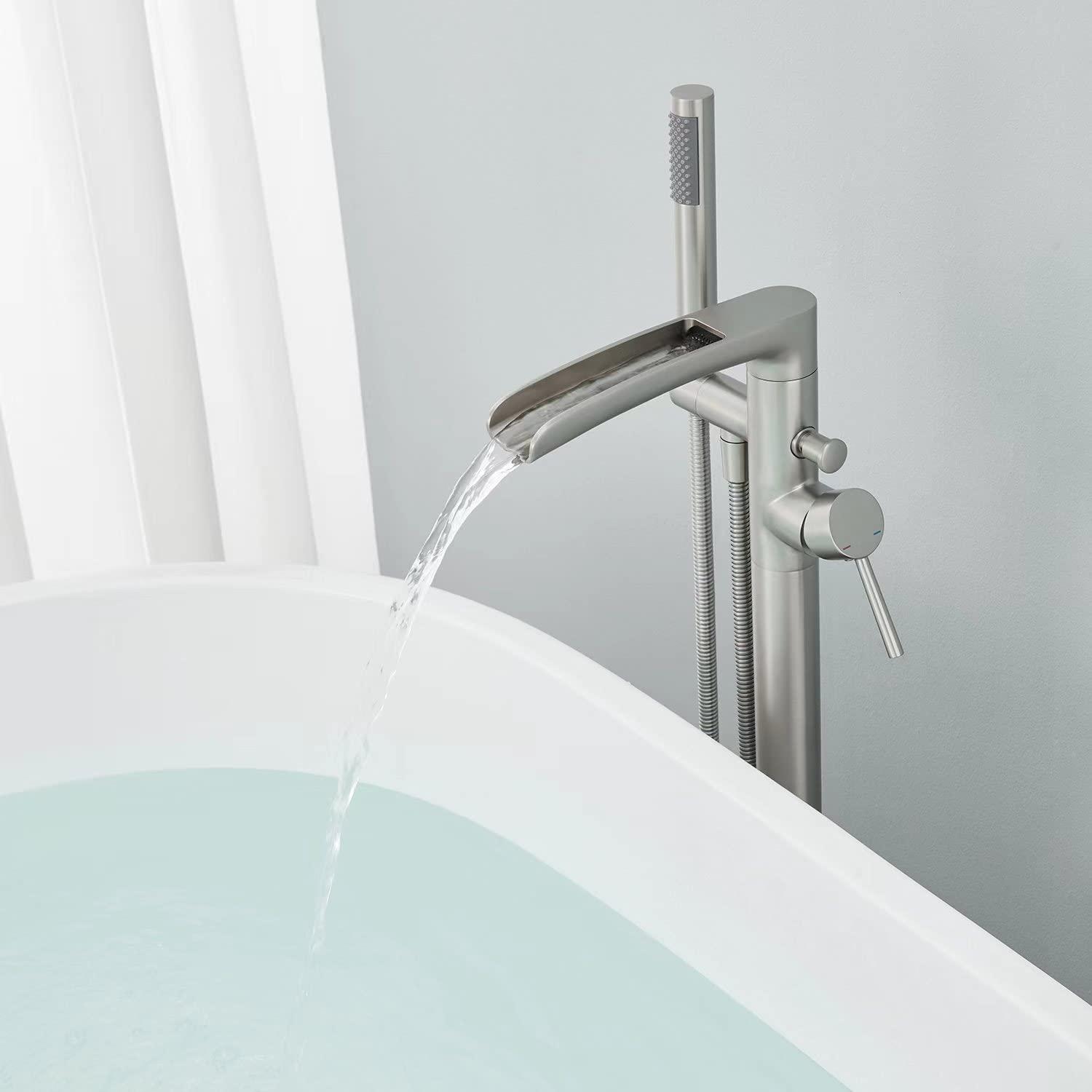 KPAIDA Floor Tub Filler with Diverter BTF54FS014NS