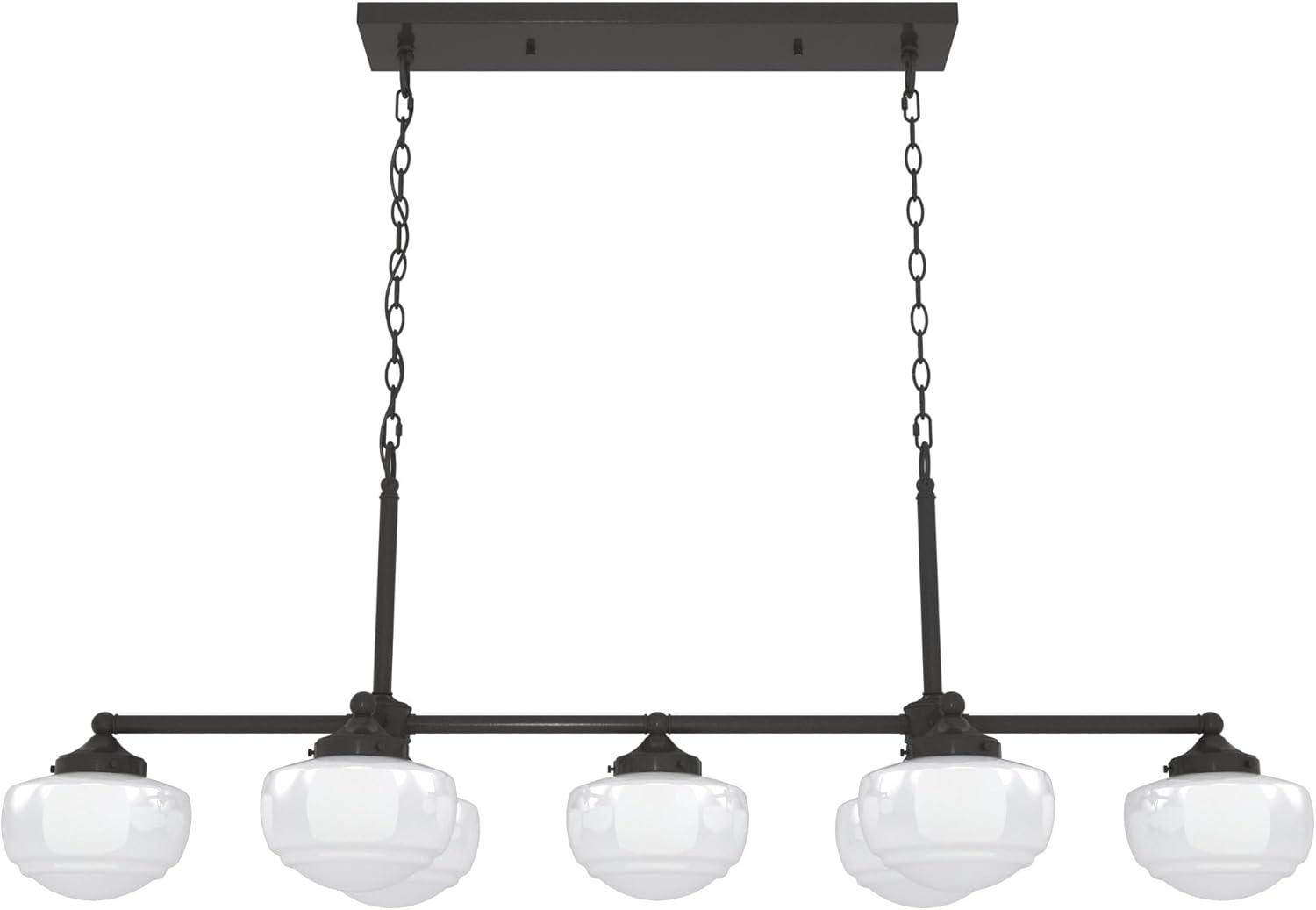 Hunter Saddle Creek 7 Light Linear Chandelier Ceiling Light Fixture