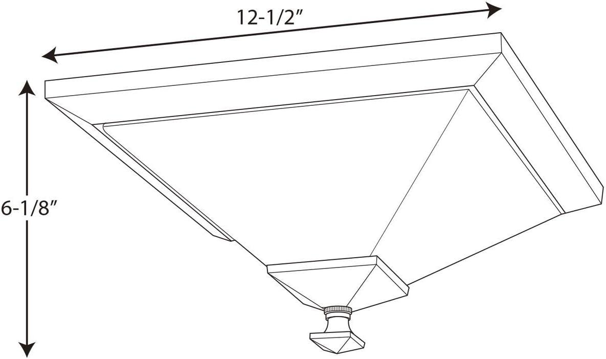 Progress Lighting, Clifton Heights, 1-Light Flush Mount, Brushed Nickel, Etched Glass Shade