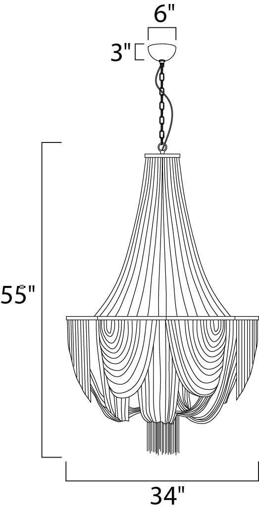 -Fourteen Light Chandelier In Modern Style-34 Inches Wide By 55 Inches High Maxim Lighting 21467Nkpn
