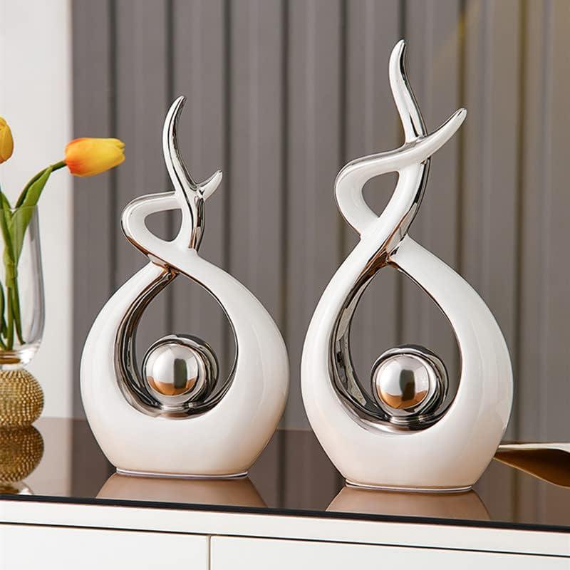 Home Decor Modern Abstract Art Ceramic Statue Table Decorations for Dining Room Living Room Office Centerpiece