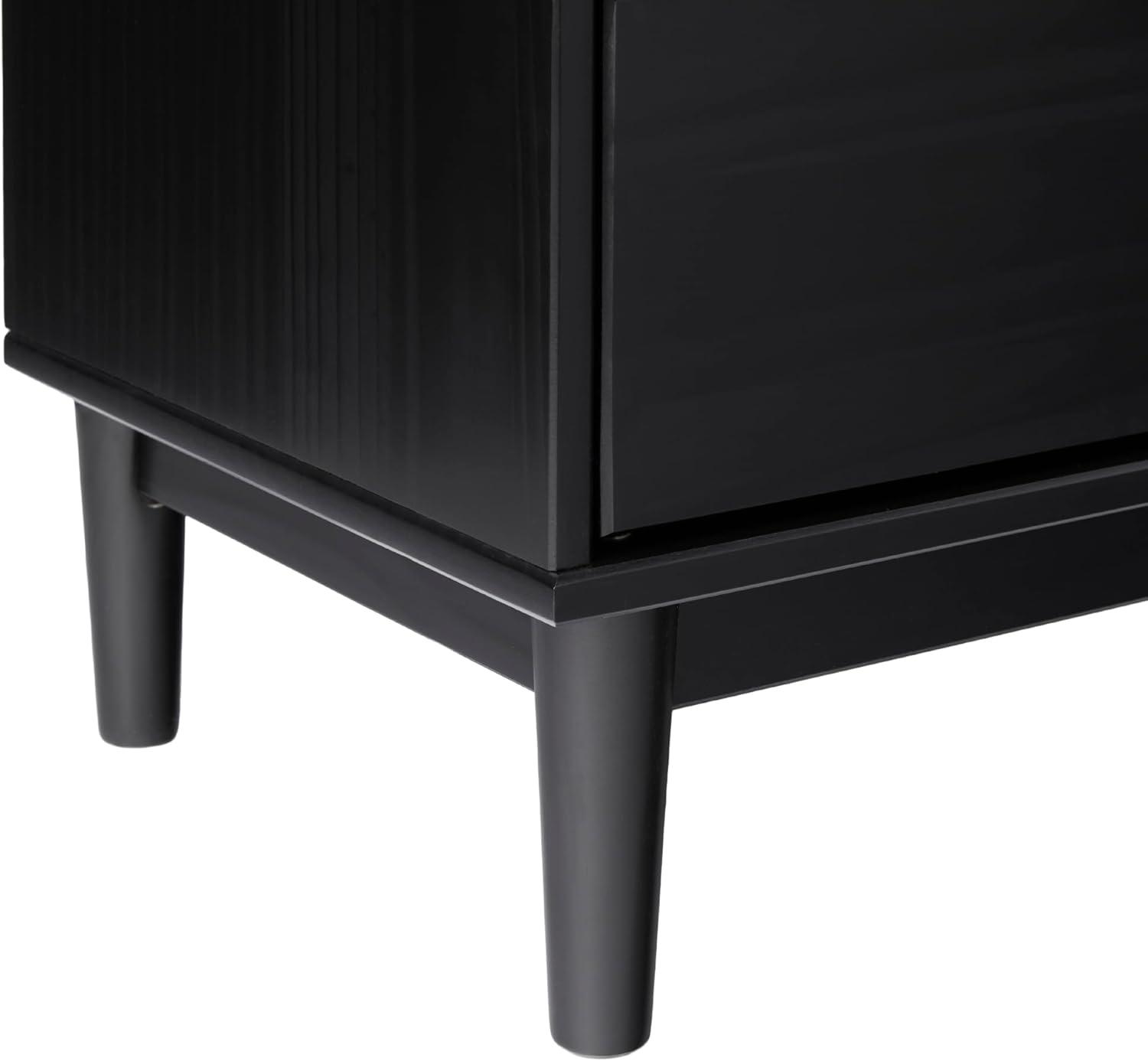 MOEPISY Mid-Century Modern 2-Drawer Solid Wood Nightstand