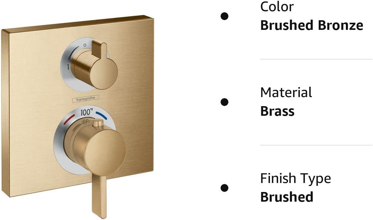 Modern Wall-Mounted Lever Shower Trim in Brushed Bronze