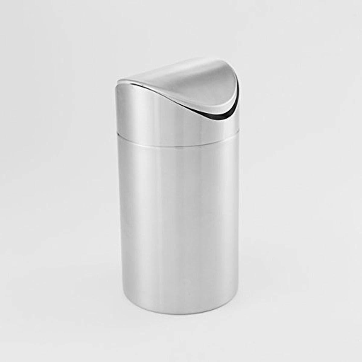 Brushed Stainless Steel 9" Swing Waste Bin