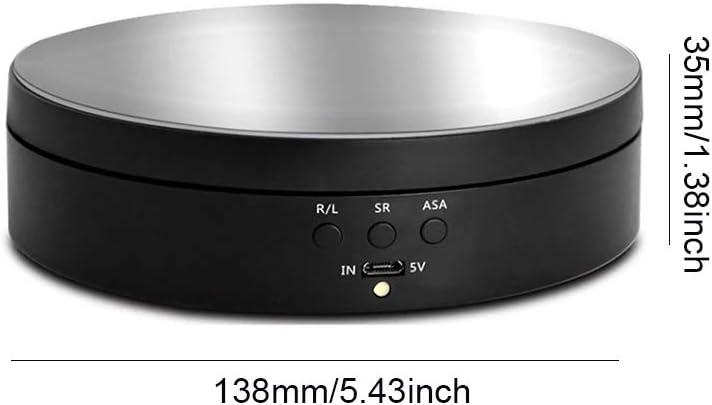 Black and Silver 5.43 Inch Motorized Rotating Display Stand