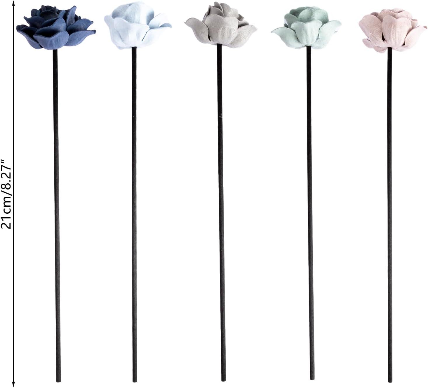 6Pcs Reed Diffuser Sticks, Natural Rattan Wood Sticks Essential Oil Aroma Diffuser Sticks Refill Replacement for Aroma Fragrance