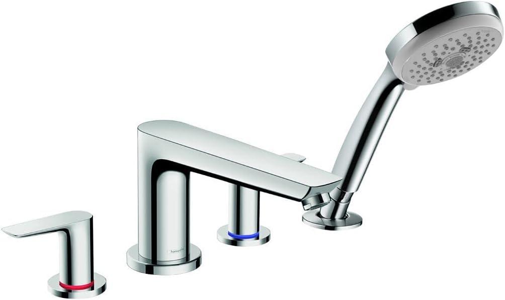 Talis E Double Handle Deck Mounted Roman Tub Faucet Trim with Diverter and Handshower