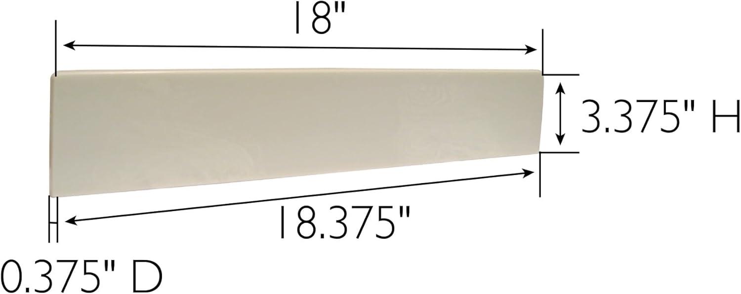 18.3 Inch Universal Cultured Marble Side Splash