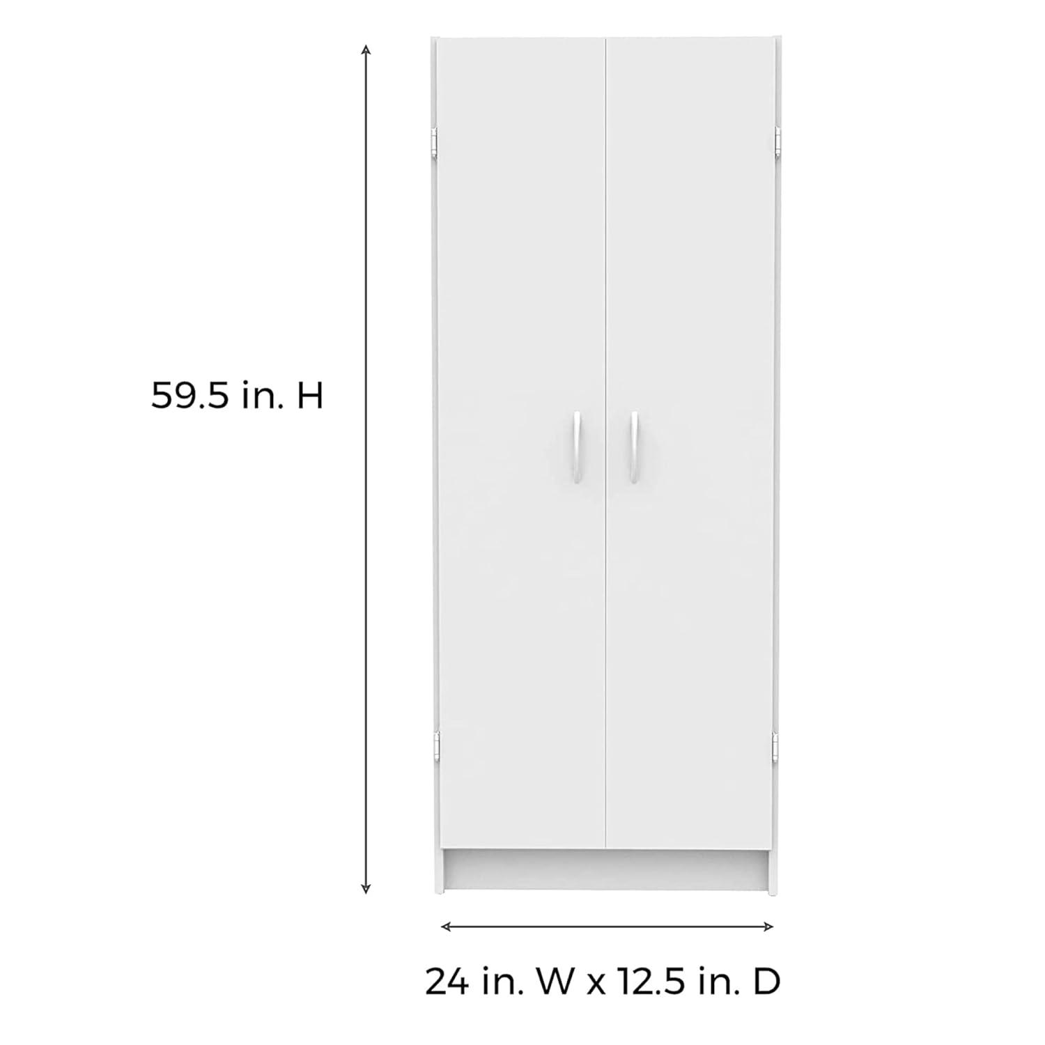 ClosetMaid 12.5 x 24 x 59.5 Inch Adjustable 4 Shelf Pantry Cabinet, White