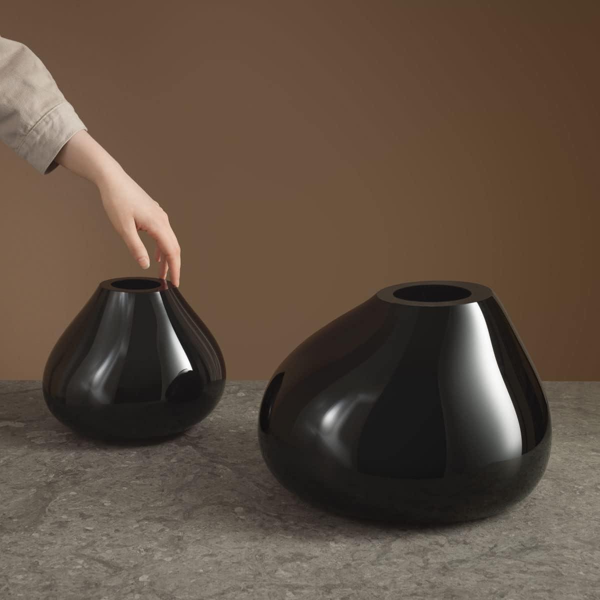 Orrefors Ebon Handmade Glass Table Vase