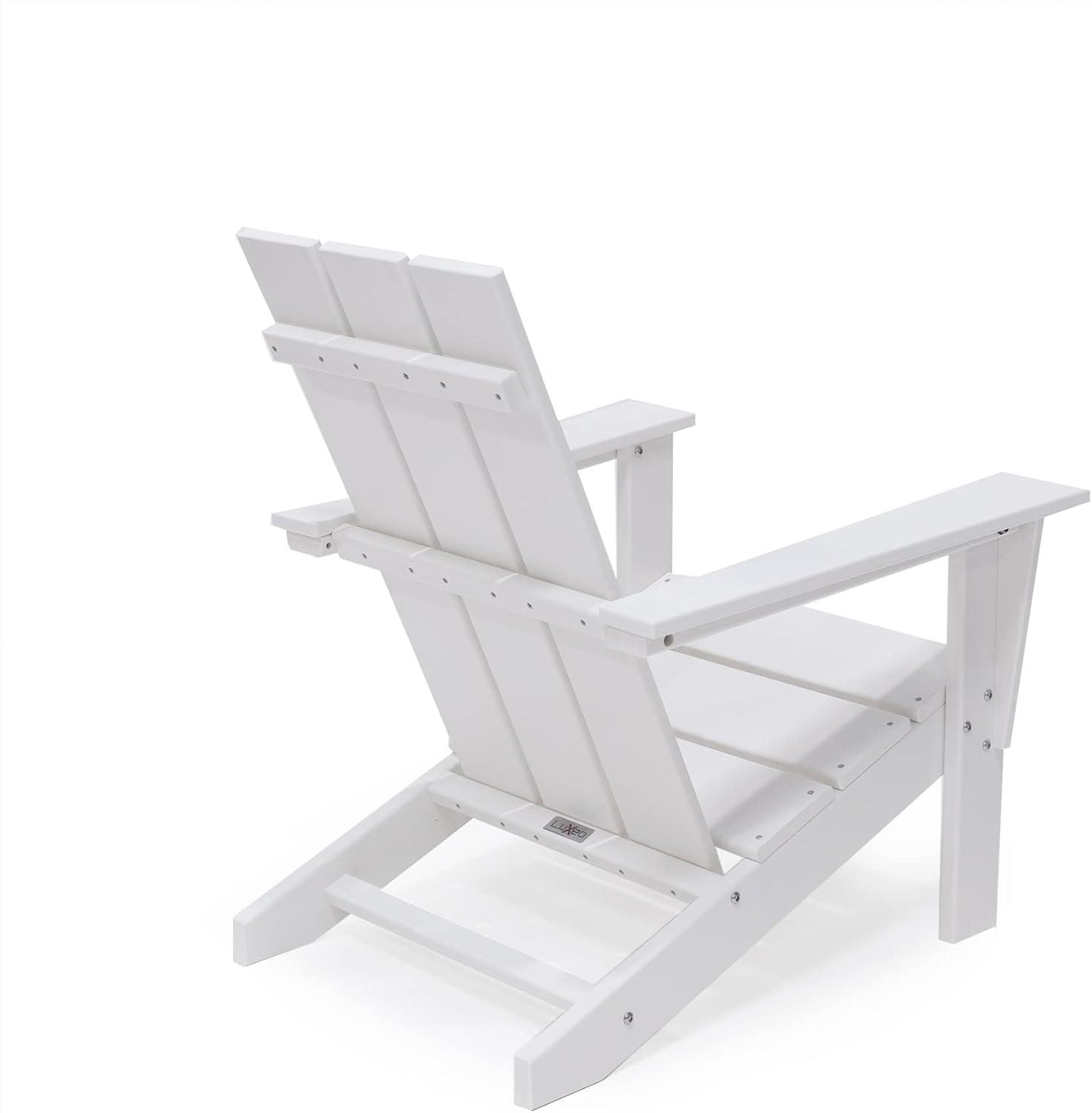 LuXeo Arcadia White HDPE Outdoor Adirondack Chair ( Set of 2)