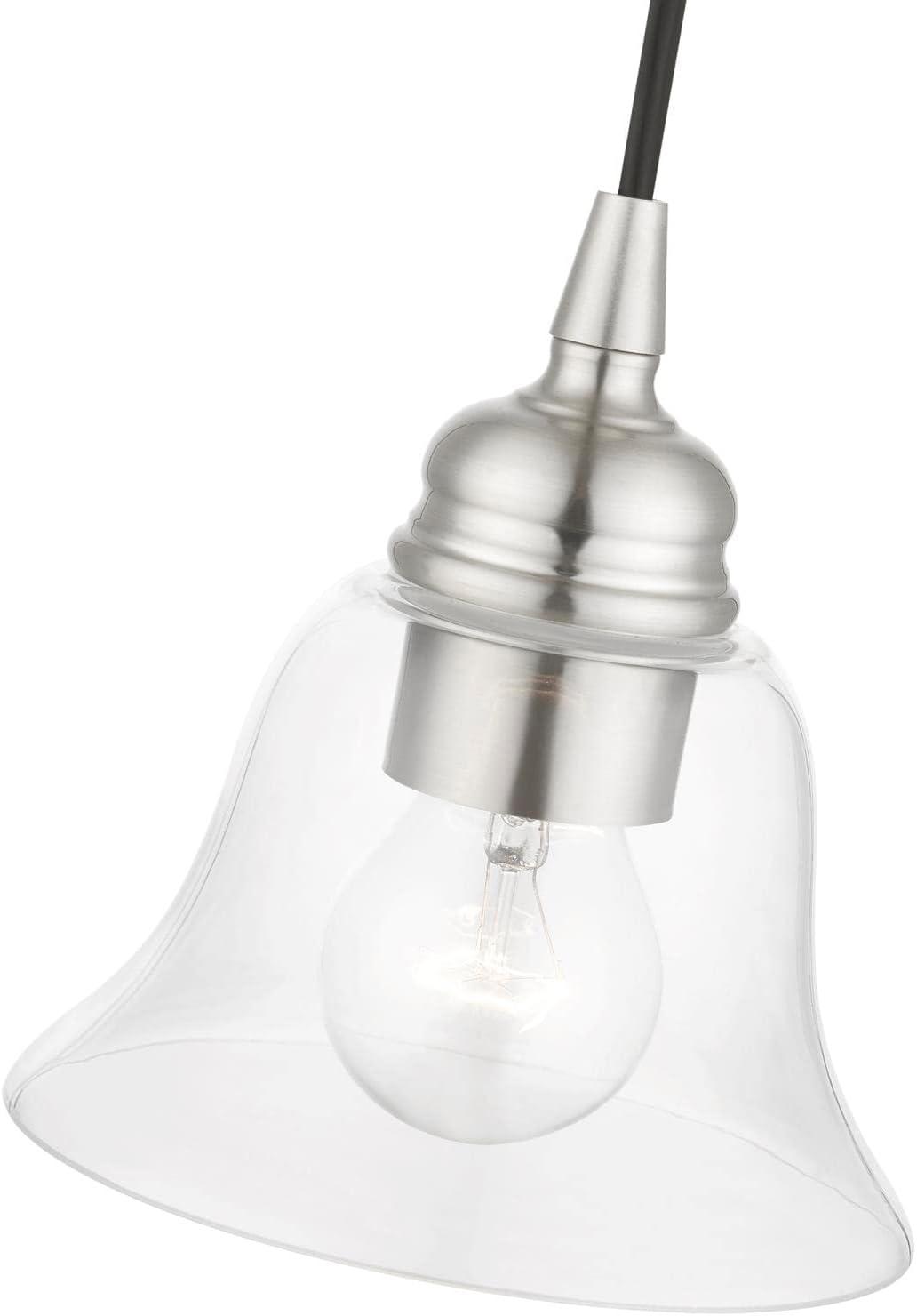 Livex Lighting Moreland 1 - Light Pendant in Brushed Nickel
