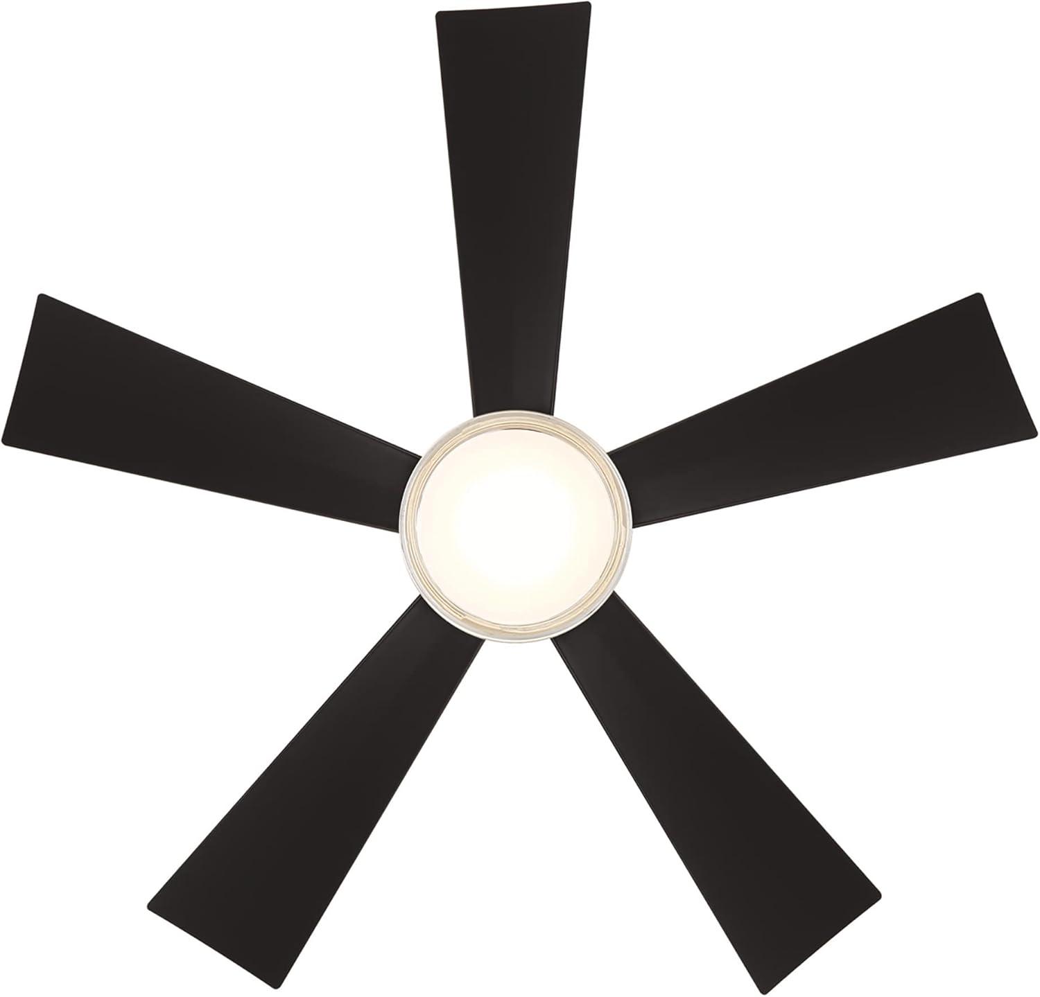 Wynd 5 - Blade Outdoor /Indoor Smart Ceiling Fan with Remote Control and LED Light Kit Included, Works With Alexa and iOS or Android App